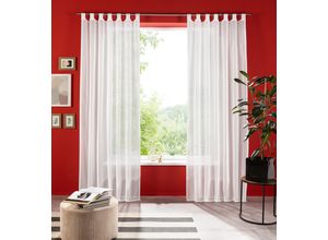 6941446605609 - my home Gardine »XANA mit Ösen Kräuselband oder Schlaufen« (1 St) Bestseller einfarbig 1 bzw 2 Schals pflegeleicht Schal