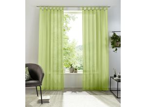 6941446605746 - Gardine MY HOME XANA Gr 2 grün B140cm H175cm Voile Polyester Gardinen Bestseller einfarbig 1 Schal pflegeleicht unifarben