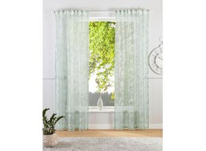 6941446607894 - Gardine GUIDO MARIA KRETSCHMER HOME&LIVING Glen Gardinen Gr 225 cm Multifunktionsband 130 cm grün Halbtransparente Gardinen halbtransparent gewebt Ausbrenner