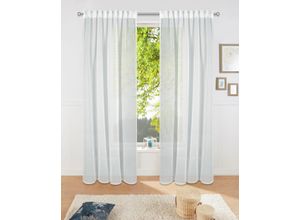 6941446611358 - Gardine MY HOME Dolly Gr 3 grau (hellgrau) B140cm H225cm Polyester Gardinen Transparent Gewebt Polyester