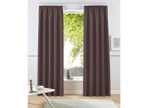 6941446626055 - my home Vorhang »Raja Gardinen mit Kräuselband Vorhänge Wohnzimmer modern Vorhang« (2 St) 2er-Set Bestseller einfarbig modern pflegeleicht Mikrofaser