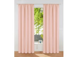 6941446626499 - Vorhang MY HOME Raja Gr 5 rosa (rosé) B140cm H265cm Polyester Recyceltes Material Gardinen 2er-Set Bestseller einfarbig modern pflegeleicht Mikrofaser