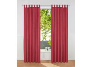 6941446627199 - Vorhang MY HOME Raja Gardinen Gr 225 cm Schlaufen 140 cm rot 2er-Set Bestseller einfarbig modern pflegeleichte Mikrofaser