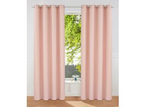 6941446627793 - Vorhang MY HOME Raja Gr 3 rosa (rosé) B140cm H225cm Polyester Recyceltes Material Gardinen 2er-Set Bestseller einfarbig modern pflegeleichte Mikrofaser