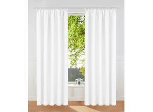 6941446627908 - Vorhang MY HOME Raja Gr 2 weiß B140cm H175cm Polyester Recyceltes Material Gardinen 2er-Set Bestseller einfarbig modern pflegeleichte Mikrofaser Topseller