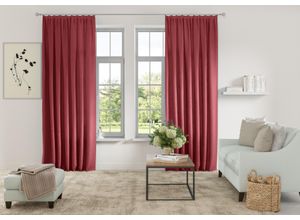 6941446628295 - Vorhang HOME AFFAIRE Parry Gr 5 rot (bordeaux) B140cm H265cm Polyester Recyceltes Material Gardinen 2-er Set blickdicht monochrom basic einfarbig Bestseller