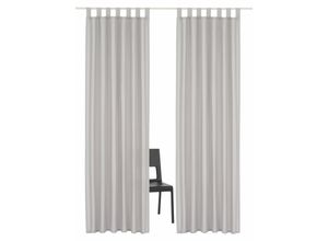 6941446628783 - Vorhang HOME AFFAIRE Parry Gr 6 silber (silberfarben) B140cm H295cm Polyester Recyceltes Material Gardinen 2-er Set blickdicht monochrom basic