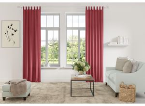 6941446628806 - Vorhang HOME AFFAIRE Parry Gr 2 rot (bordeaux) B140cm H175cm Polyester Recyceltes Material Gardinen 2-er Set blickdicht monochrom basic