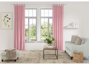 6941446628868 - Vorhang HOME AFFAIRE Parry Gr 2 rosa (rosé) B140cm H175cm Polyester Recyceltes Material Gardinen 2-er Set blickdicht monochrom basic