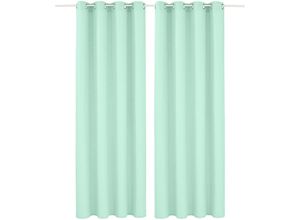 6941446629193 - Vorhang HOME AFFAIRE Parry Gr 5 grün (mint) B140cm H265cm Polyester Recyceltes Material Gardinen 2-er Set blickdicht monochrom basic