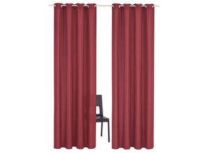 6941446629353 - Vorhang HOME AFFAIRE Parry Gr 3 rot (bordeaux) B140cm H225cm Polyester Recyceltes Material Gardinen 2-er Set blickdicht monochrom basic