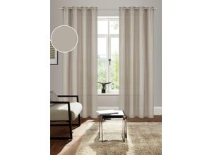 6941446630113 - Vorhang BRUNO BANANI Lagan Gr 1 grau (kitt) B140cm H145cm Polyester Polyester Gardinen 2-er Set gewebt Microfaser versch Größen einfarbig Bestseller
