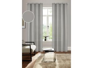 6941446630199 - Vorhang »Lagan« (2 St) 2-er Set gewebt Microfaser versch Grössen einfarbig Bestseller