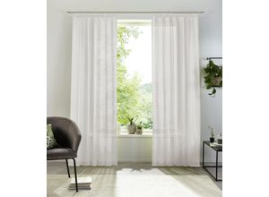 6941446630786 - my home Gardine »XANA mit Ösen Kräuselband oder Schlaufen« (1 St) Bestseller einfarbig 1 bzw 2 Schals pflegeleicht Schal