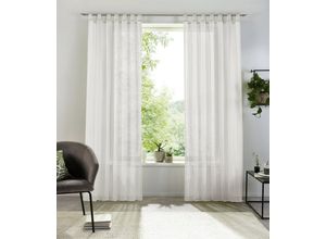 6941446630908 - Gardine MY HOME XANA Gardinen Gr 225 cm Schlaufen 145 cm silberfarben Schlaufen Gardine 1 Schal transparent Voile Polyester einfarbig