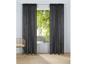 6941446633923 - Gardine Marusha Gr 3 schwarz B140cm H225cm Polyester LEGER HOME BY LENA GERCKE Gardinen 1 Schal Leinenoptik gewebt verschiedene Größen