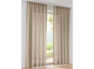 6941446670508 - Gardine HEINE HOME Gardinen Gr 145 cm Multifunktionsband Ösen 140 cm grau (taupe)