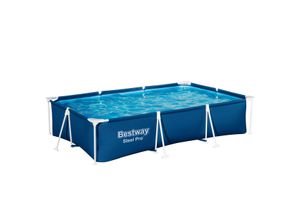 6941607328057 - Bestway® Steel Pro™ Frame Pool Set mit Filterpumpe 300 x 201 x 66 cm dunkelblau eckig