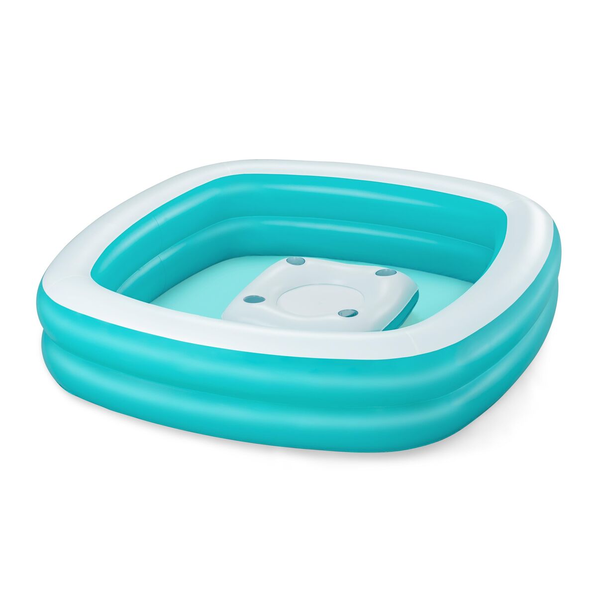 6941607348765 - Aufblasbares Kinderbecken 2 Kammern Family Schwimmtafel 218x218x48 cm +6 Jahre