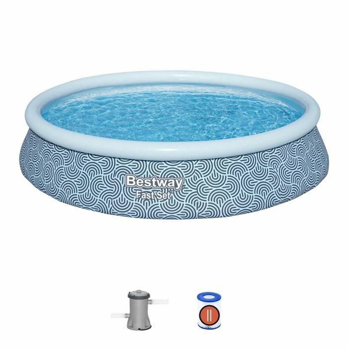 6941607364468 - Aufblasbarer Pool Blau 396 x 84 cm