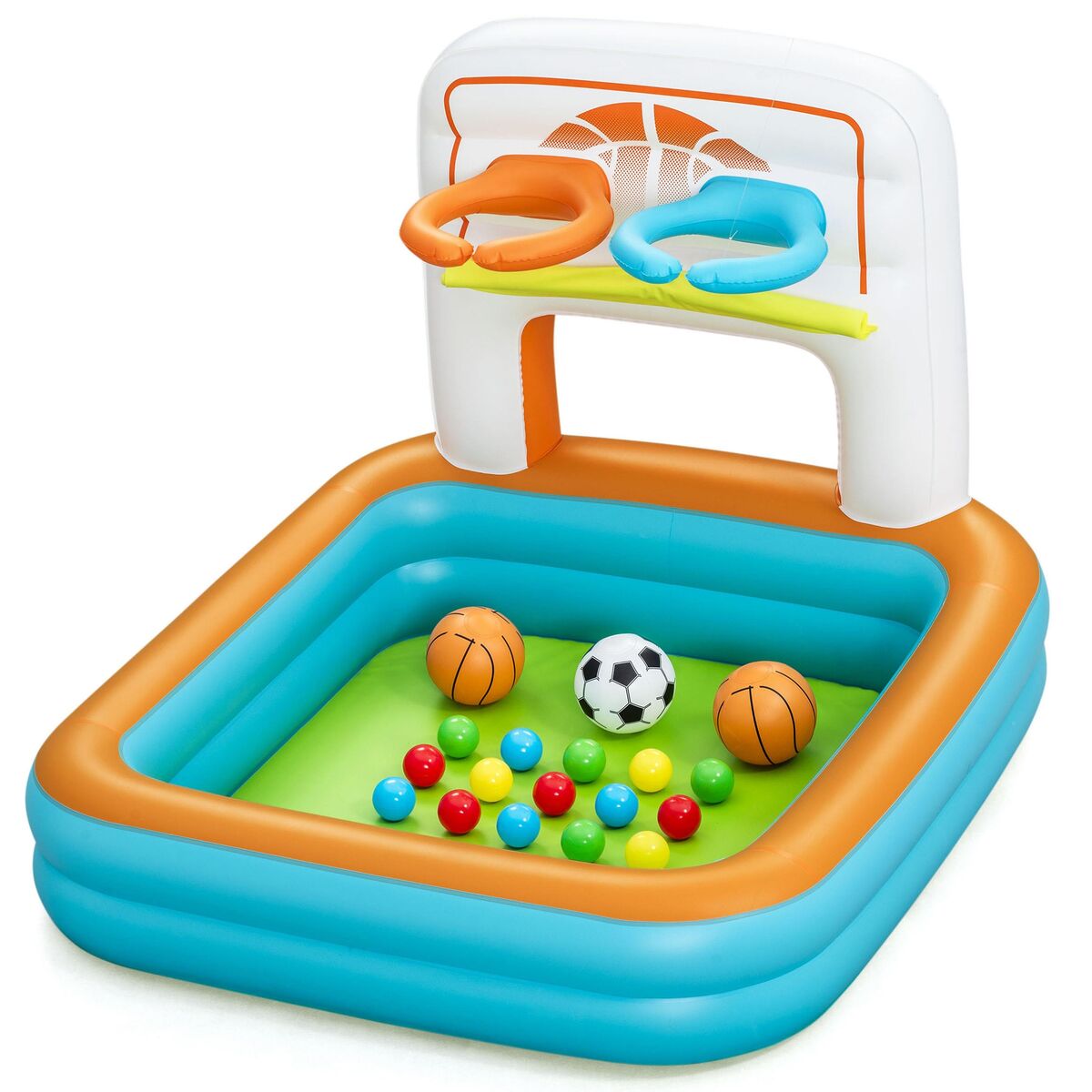 6941607368299 - Aufblasbare Kinderpool mit Körben und Bällen 120x107x84 cm +2 Jahre Garten 52728