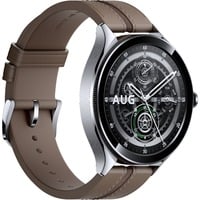 6941812724804 - Watch 2 Pro - Silver Case with Brown Leather Strap