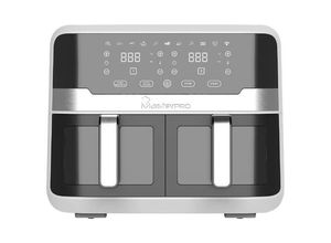 6941849635449 - MasterPRO Rocket Duo Heißluft-Fritteuse 2400 W mit Display Kontrollleuchte Schwarz Silber