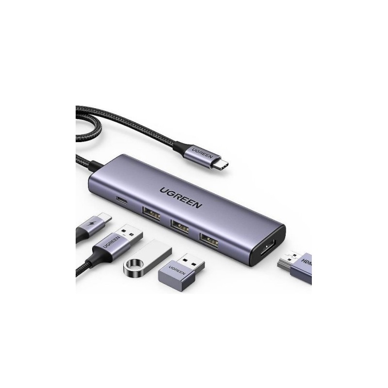 6941876215966 - 15596 Datenverteiler Umschalter Revodok 5-in-1 4K HDMI USB-C Hub mit 3x USB-A 30 15596 6941876215966 6941876215966 - 15596 Datenverteiler Umschalter Revodok 5-in-1 4K HDMI USB-C Hub mit 3x USB-A 30 15596 6941876215966