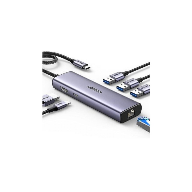 6941876215980 - Ethernet Revodok USB-C Hub mit 4K HDMI Ethernet PD100W 15598 6941876215980