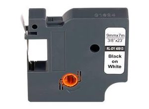 6941881284407 - Schriftband kompatibel zu Dymo® Beschriftungsband D1 40913 selbstklebend weiß schwarz Kunststoff L 7 m x B 9 mm