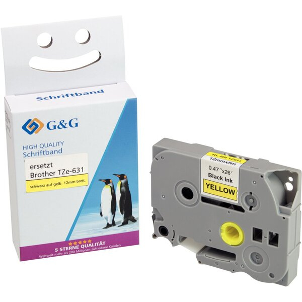 6941881284421 - Premium Schriftband komp zu Brother TZe-631 schwarz auf gelb 6941881284421 G und G