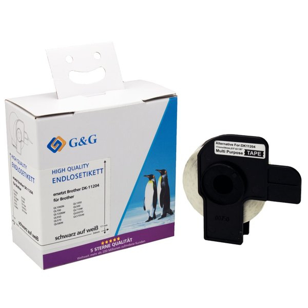 6941881284605 - Adress-Etiketten 17 x 54 mm für Brother DK11204 (QL500QL550) 6941881284605 G und G