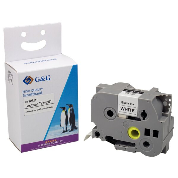 6941881284872 - Premium Schriftband komp zu Brother TZe-261 schwarz auf weiß 6941881284872 G und G