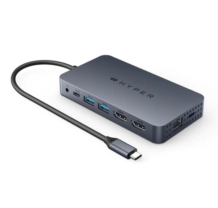 6941921148317 - USB-C® Dockingstation Dual 4K HDMI 10-in-1 USB-C Hub Passend für Marke Dockingstations Apple Universal USB-C® Power Delivery integrierter Kartenleser