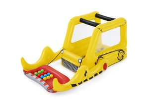 6942138961997 - Inflatable Bulldozer Aufblasbarer Jumper mit 25 Spielbällen 198x105x84 cm Gelb mit Sicherheitsnetz - Bestway