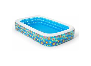 6942138968118 - Family Pool Happy Flora 305 x 183 x 56 cm eckig - Mehrfarbig