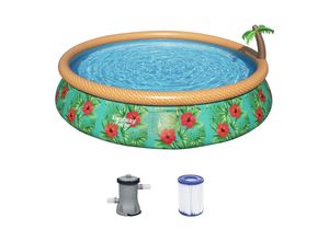 6942138984408 - 57416 - Fast Set Pool - Paradise Palms (457x84cm) inkl Filterpumpe Swimmingpool