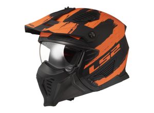 6942141743344 - Modularhelm OF606 Drifter Mud Matt Schwarz-Orange