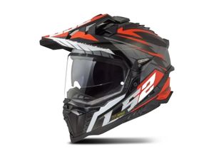 6942141743412 - Adventurehelm MX701 Explorer Spire Schwarz-Titanium-Rot