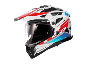 6942141752872 - Adventurehelm MX702 Pioneer II Namib Weiß-Blau-Rot