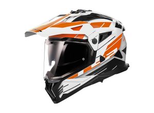 6942141752957 - Adventurehelm MX702 Pioneer II Namib Weiß-Orange