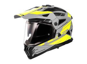 6942141753053 - Adventurehelm MX702 Pioneer II Namib Mattgrau-HiVis Gelb