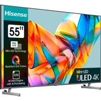 6942147492987 - F (A bis G) HISENSE Mini-LED-Fernseher 55U6KQ Fernseher grau (anthrazit) 4k Fernseher