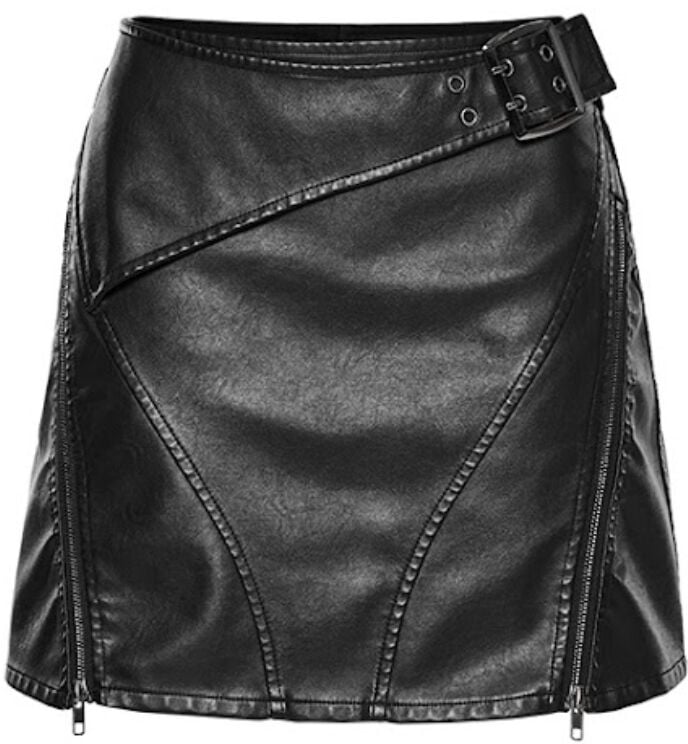 6942386702441 - Punk Short Skirt Kurzer Rock schwarz in M