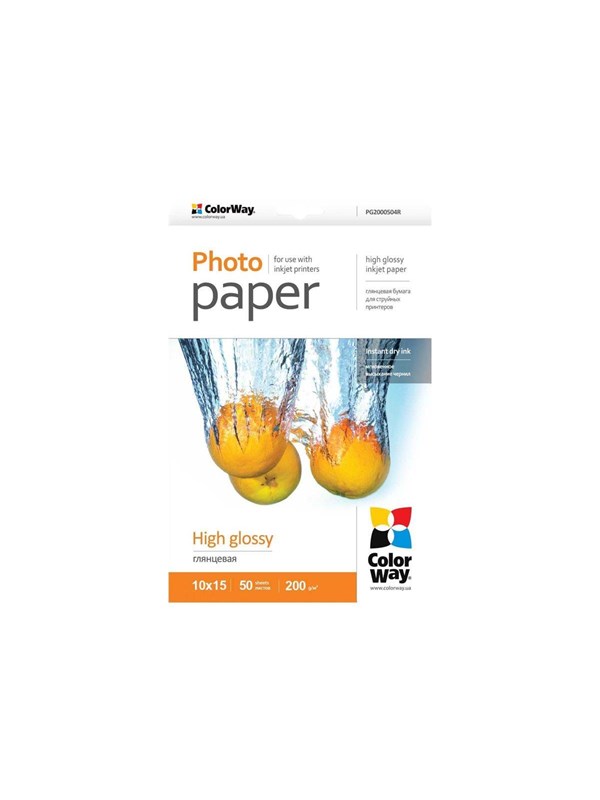 6942941817603 - ColorWay - photo paper - glossy - 50 sheet(s) - 100 x 150 mm - 200 g m²