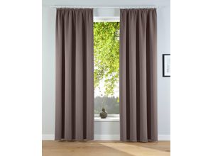 6943755941522 - Verdunkelungsvorhang MY HOME Solana Gardinen Gr 145 cm Kräuselband 140 cm grau (kitt) 2er-Set Verdunklungsvorhang mit Thermofunkltion Bestseller einfarbig