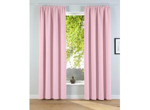 6943755967133 - Verdunkelungsvorhang MY HOME Solana Gardinen Gr 175 cm Kräuselband 140 cm rosa 2er-Set Verdunklungsvorhang mit Thermofunkltion Bestseller einfarbig