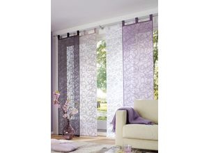 6944185408005 - Schiebegardine MY HOME Tanaro Gr 2 weiß B57cm H175cm Voile Polyester Gardinen Fertiggardine inkl Beschwerungsstange halbtransparent