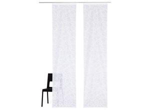 6944185408036 - Schiebegardine MY HOME Tanaro Gr 1 weiß B57cm H145cm Voile Polyester Gardinen Fertiggardine 2-er Set inkl Befestigungsmaterial transparent