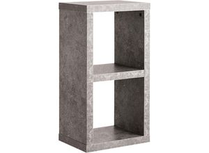 6945255808367 - Regalwürfel HEINE HOME Regale Gr 2 Fächer B H T 395 cm x 750 cm x 295 cm grau (stein) Regalwürfel